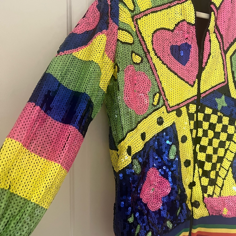 80’s Inspired Sequin Jacket - Picture 3 of 6